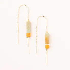 Rectangle Stone Earring