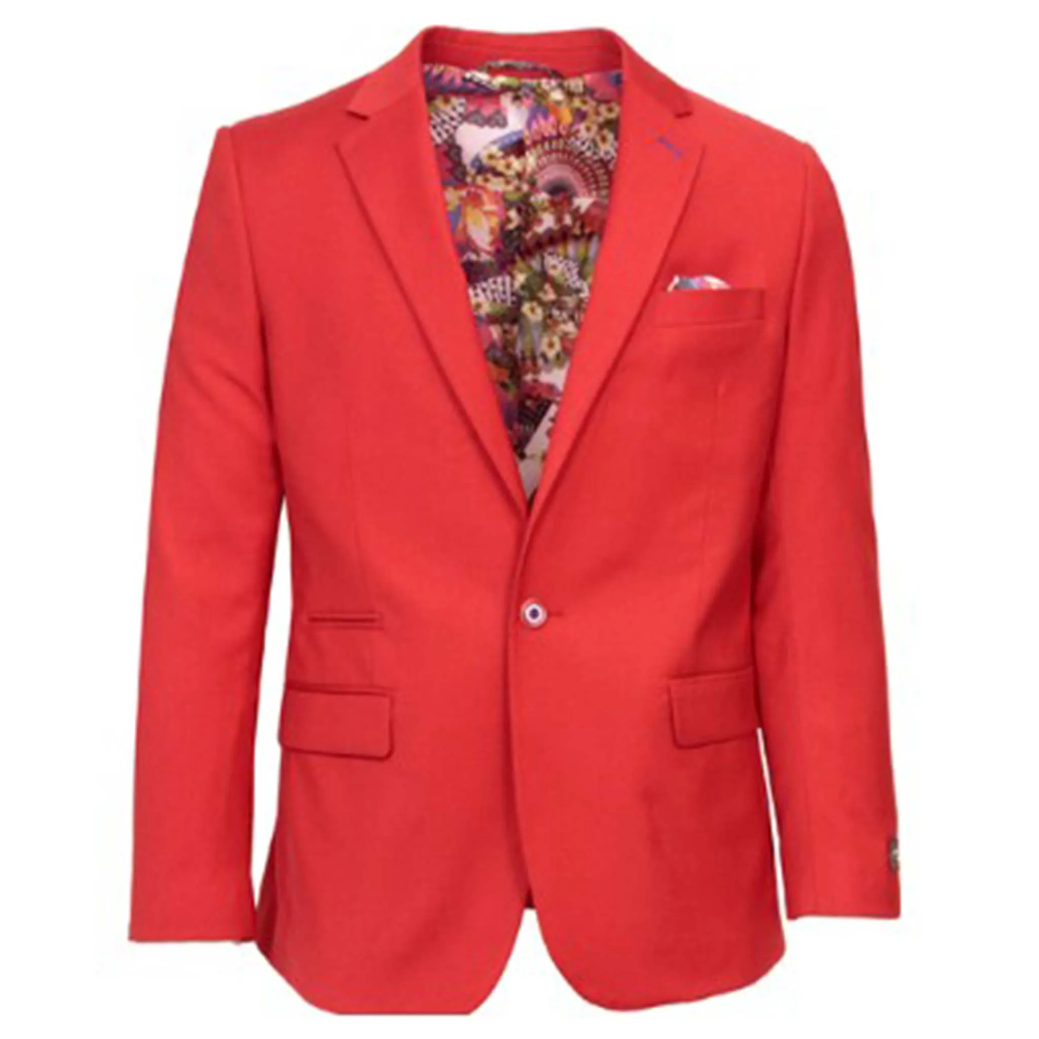 Red Slim Fit Sport Coat