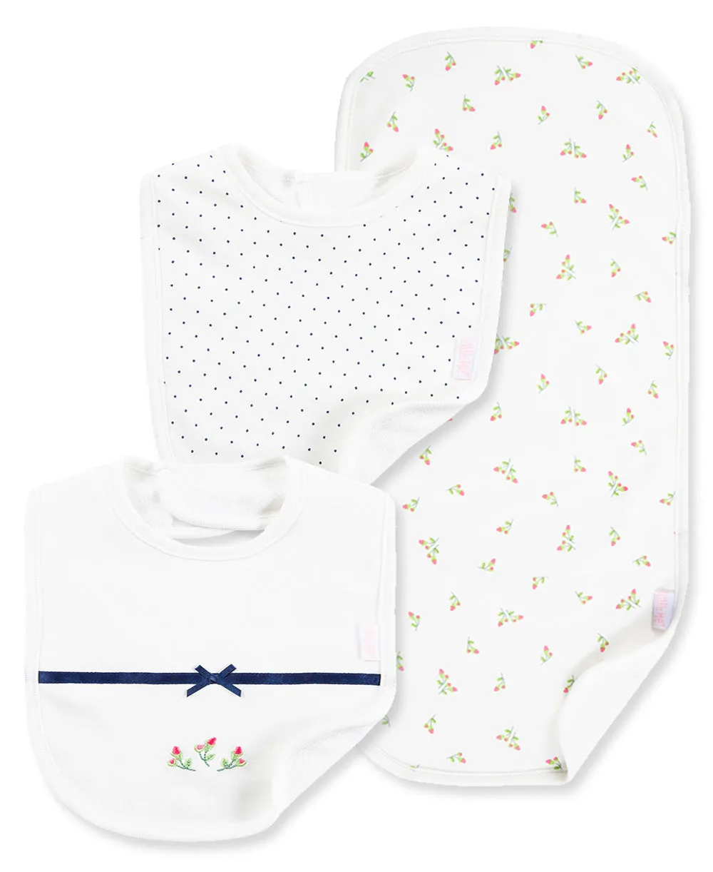 Rosebud Bib & Burp Set