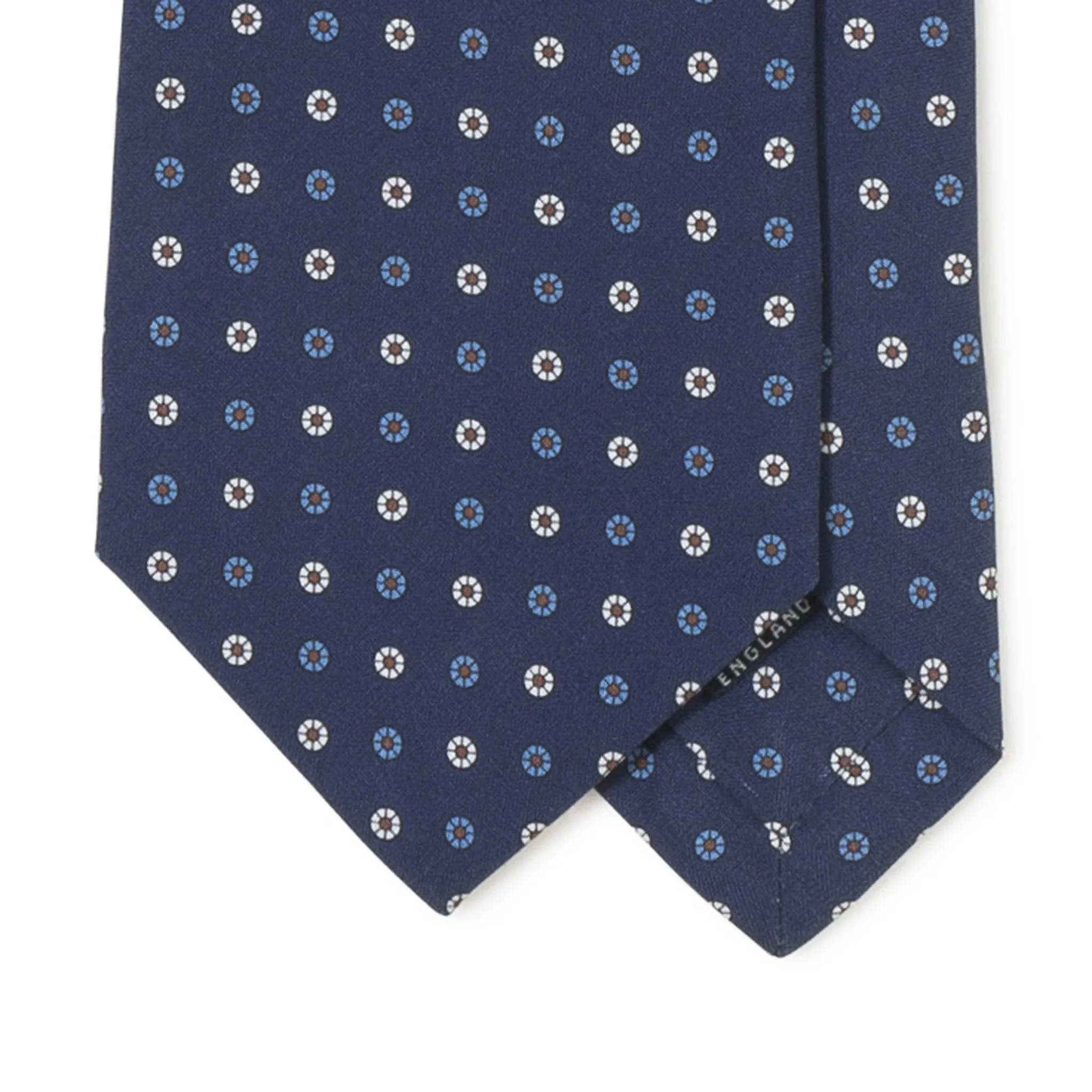 Silk Mini Wheel Print Tie