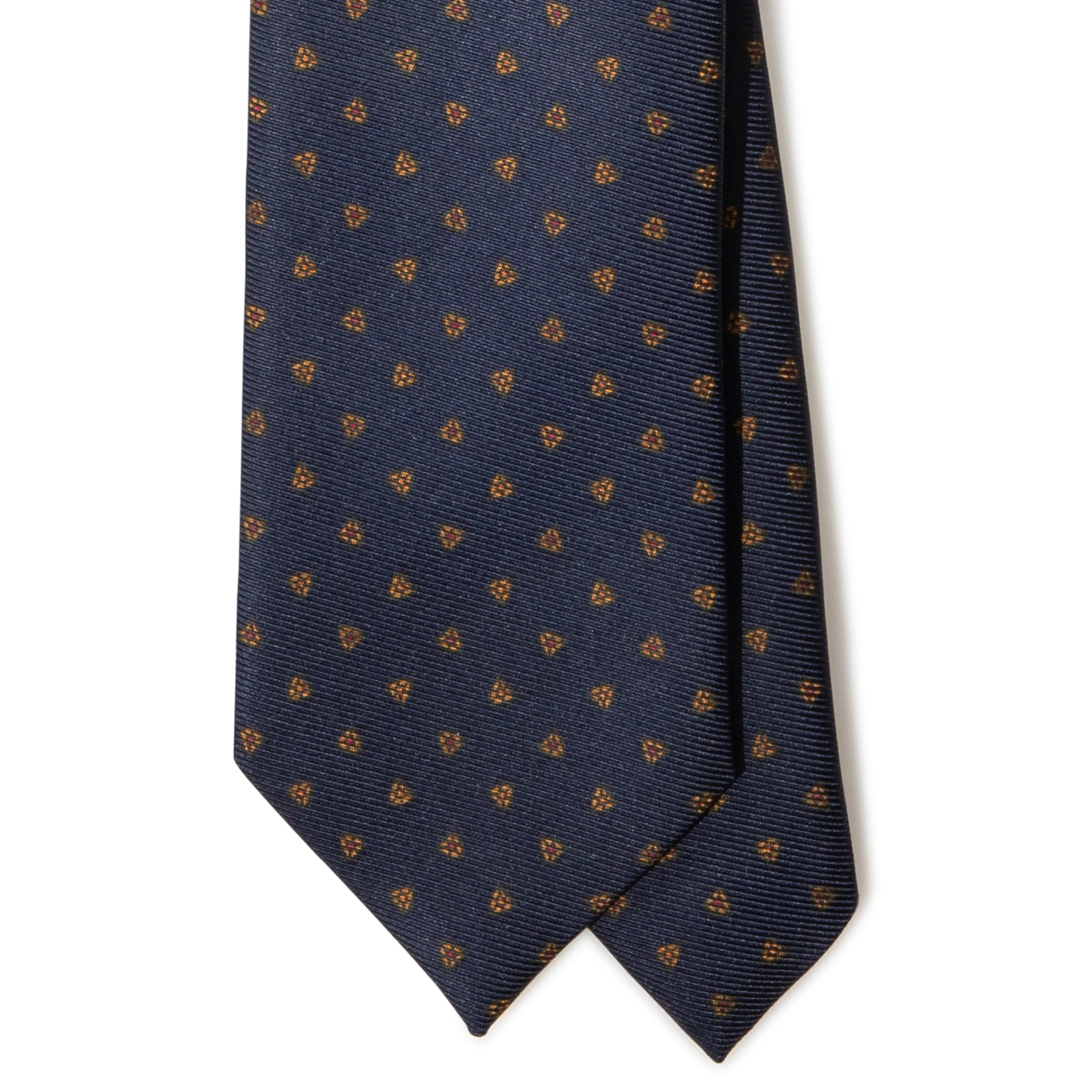 Silk Print Tipped Tie