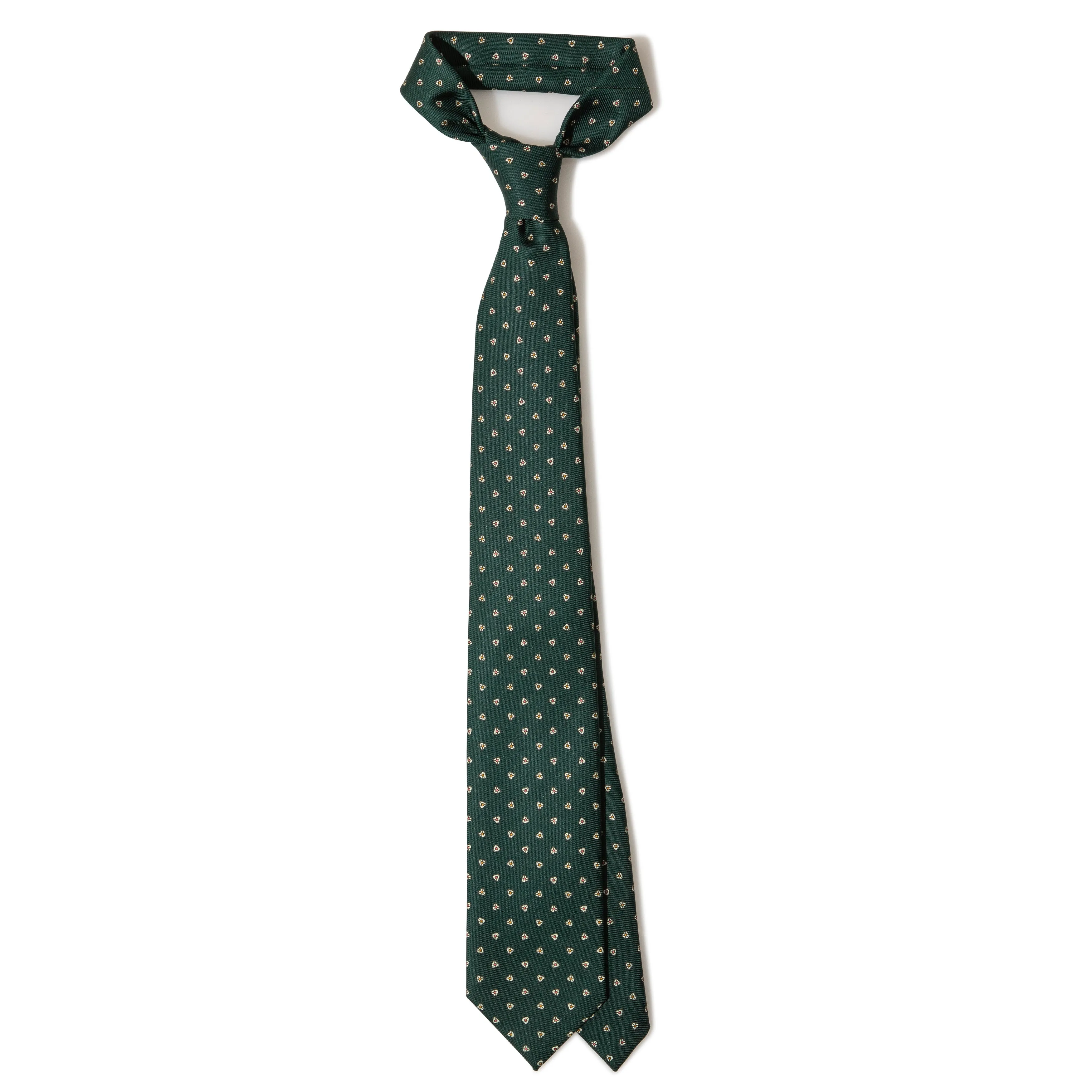 Silk Print Tipped Tie