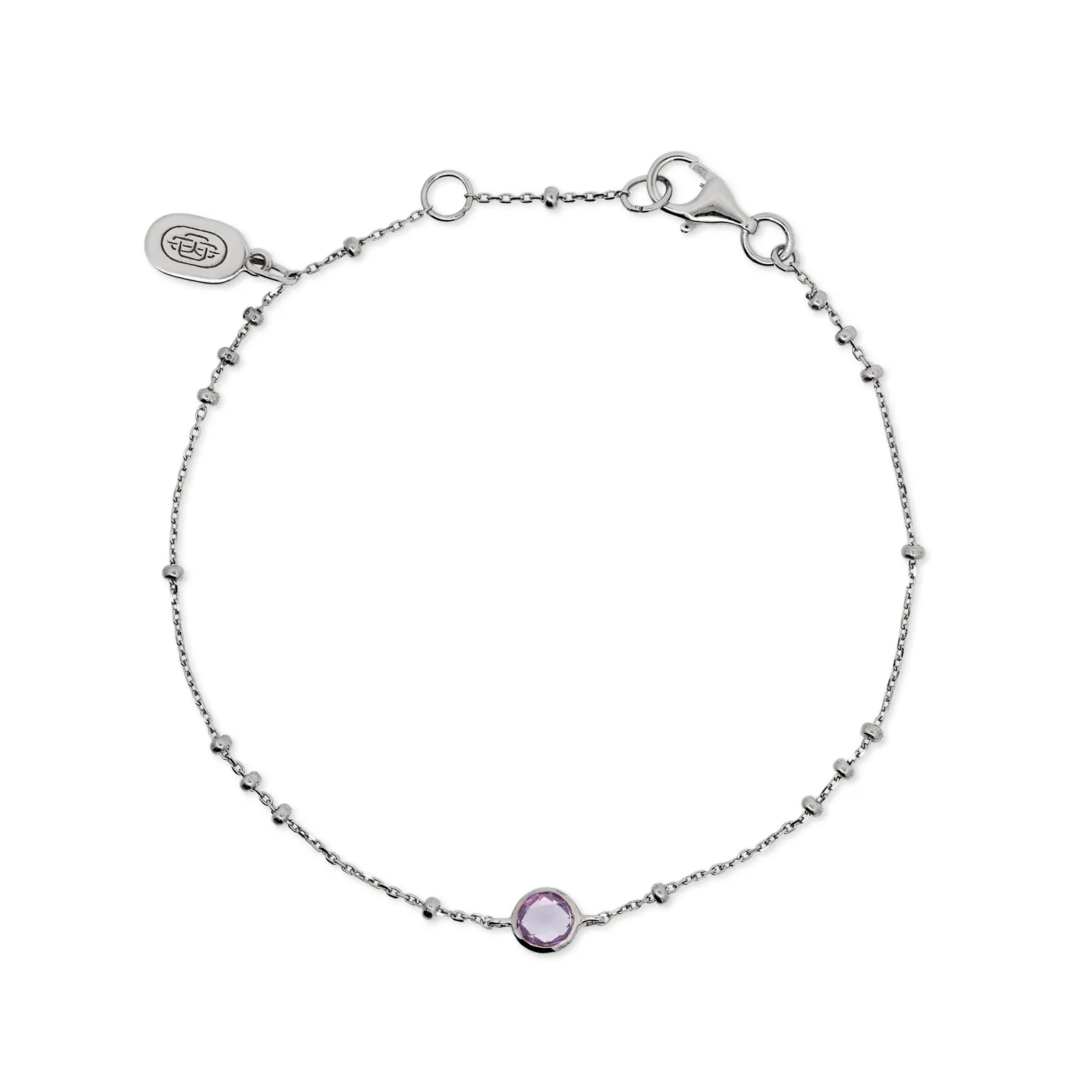 Silver Birthstone Bracelet