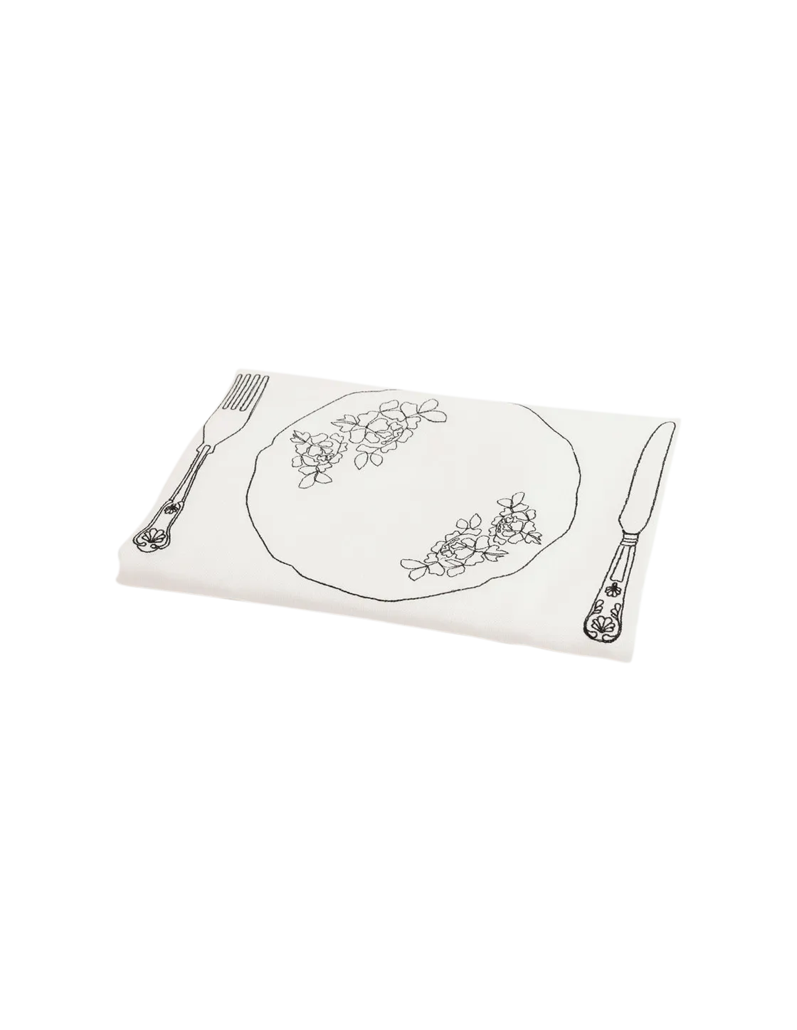 Silver Service Embroidered Table Runner