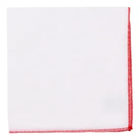 Simonnot Godard Light Red Border Pocket Square