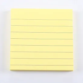 Simple Lined Yellow Sticky Notes Pad