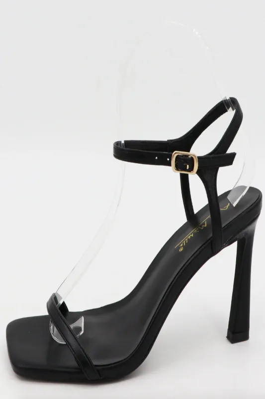 Simple Square Strap Heel