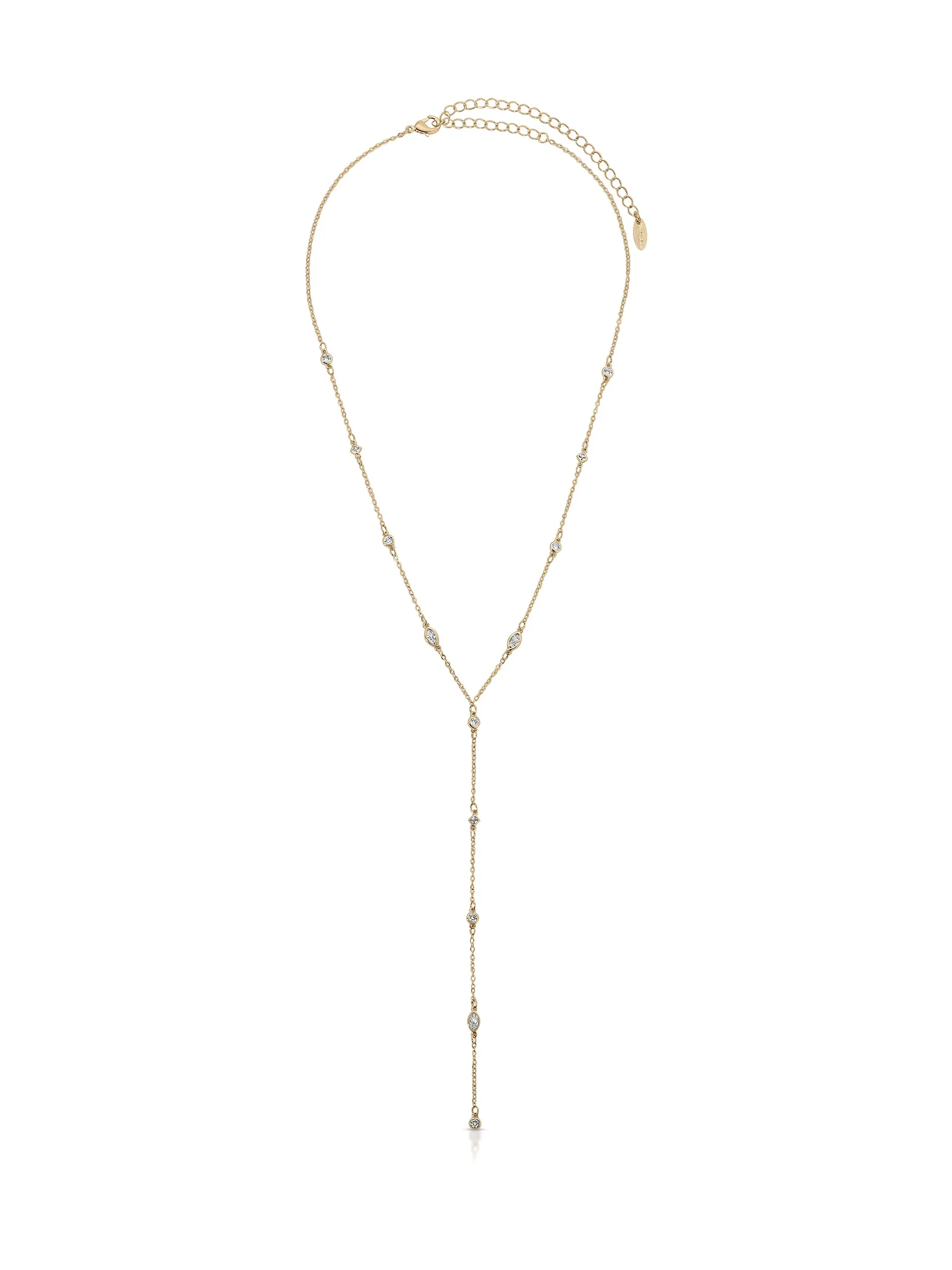 Simple Statement Crystal Dotted Lariat