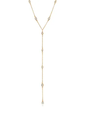 Simple Statement Crystal Dotted Lariat