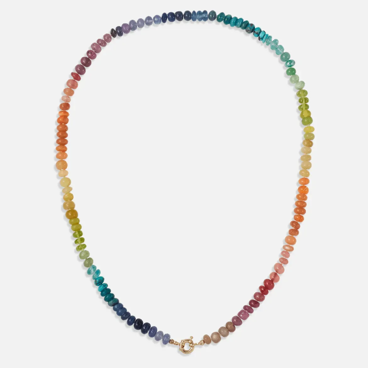 Small Classic Rainbow Gemstone Necklace