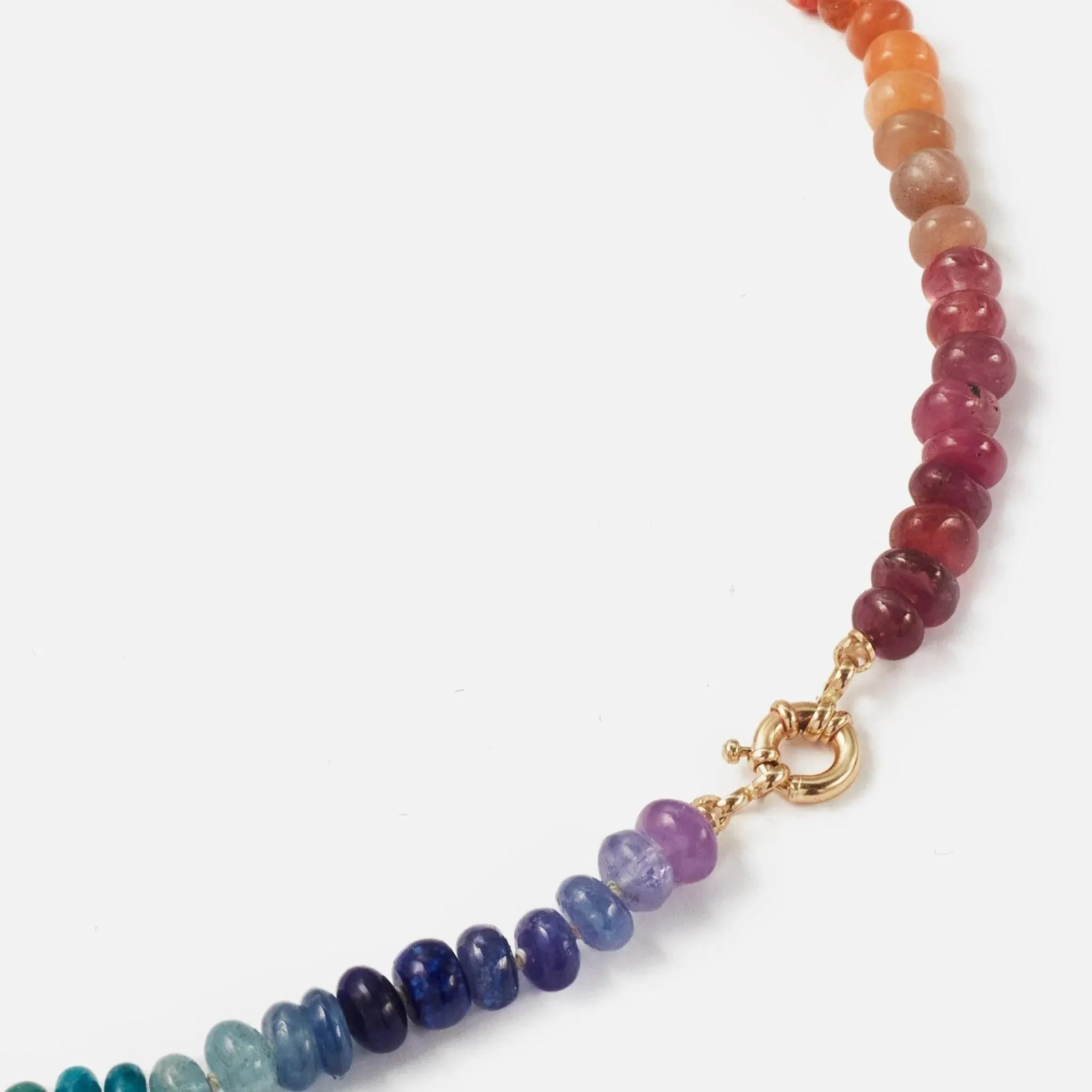 Small Classic Rainbow Gemstone Necklace