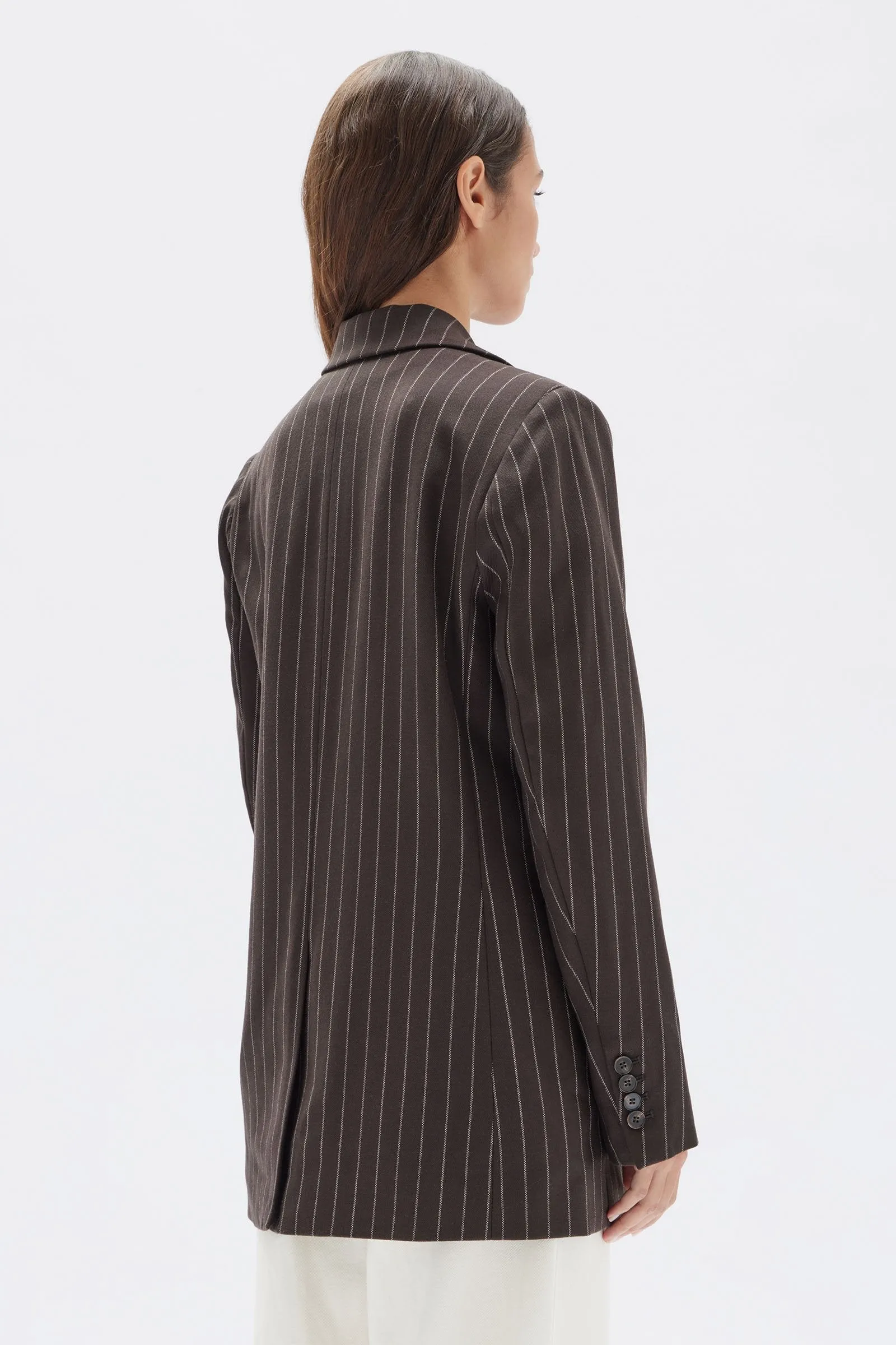 Sofia Wool Pinstripe Jacket