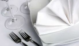 Table Cloth Napkin White - 10pc