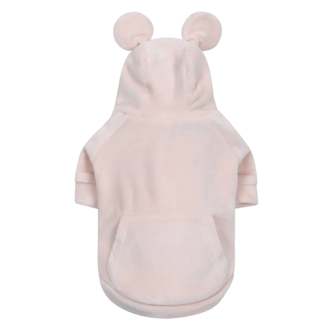 Teddy Bear Ear-Shaped Hoodie - Ivory