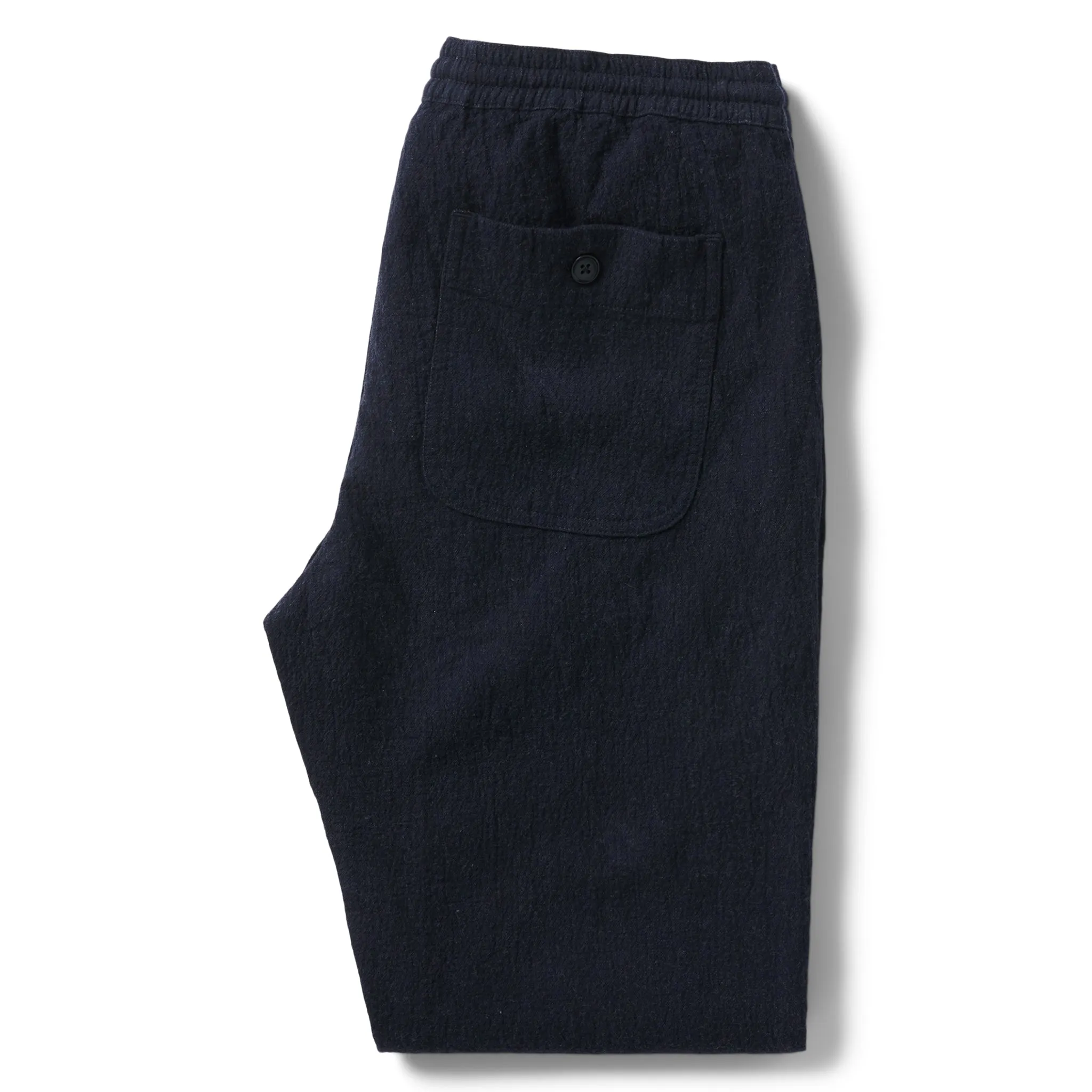 The Apres Pant in Charcoal Double Cloth