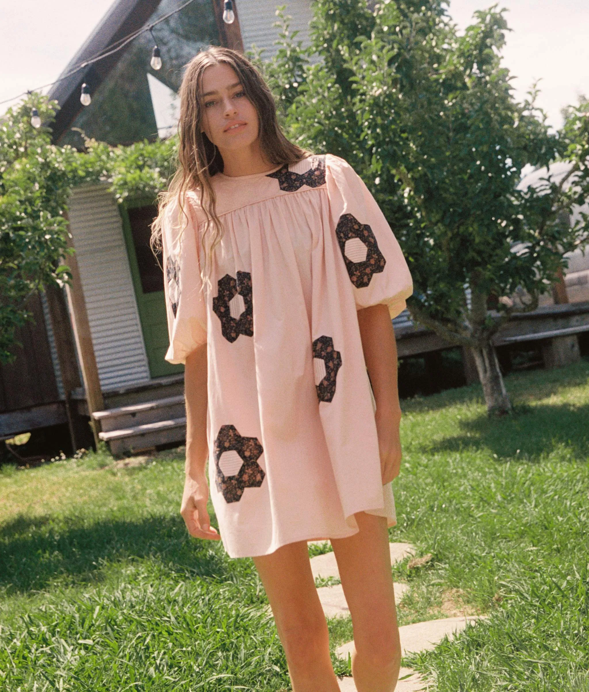 The Bella Dress | Blush Patchwork