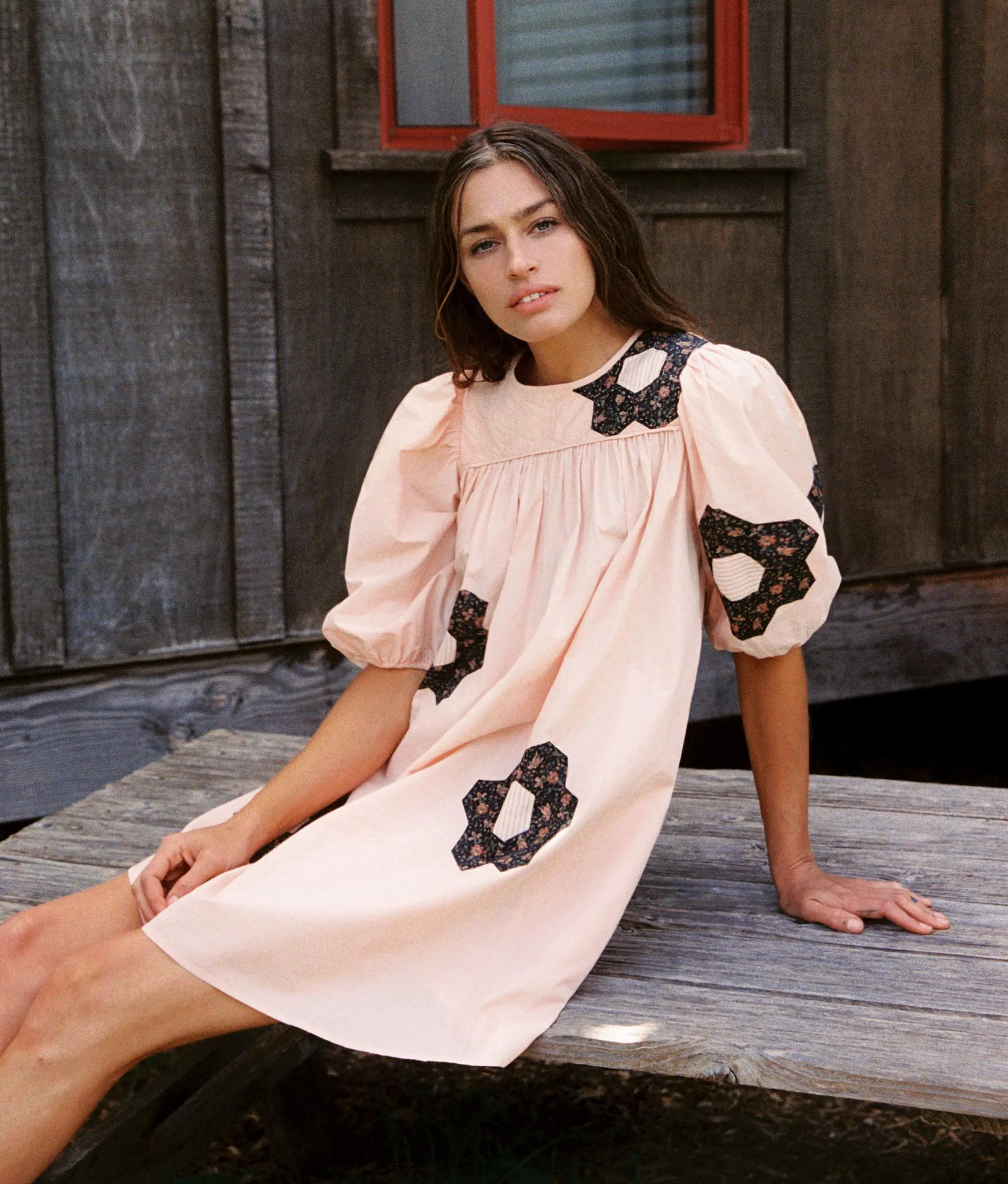 The Bella Dress | Blush Patchwork