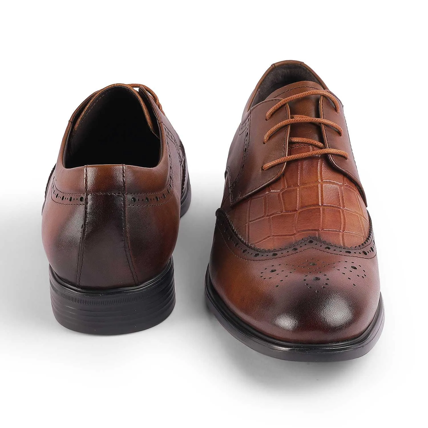 Tresmode Cent Brown Men's Oxford Brogue Lace Ups