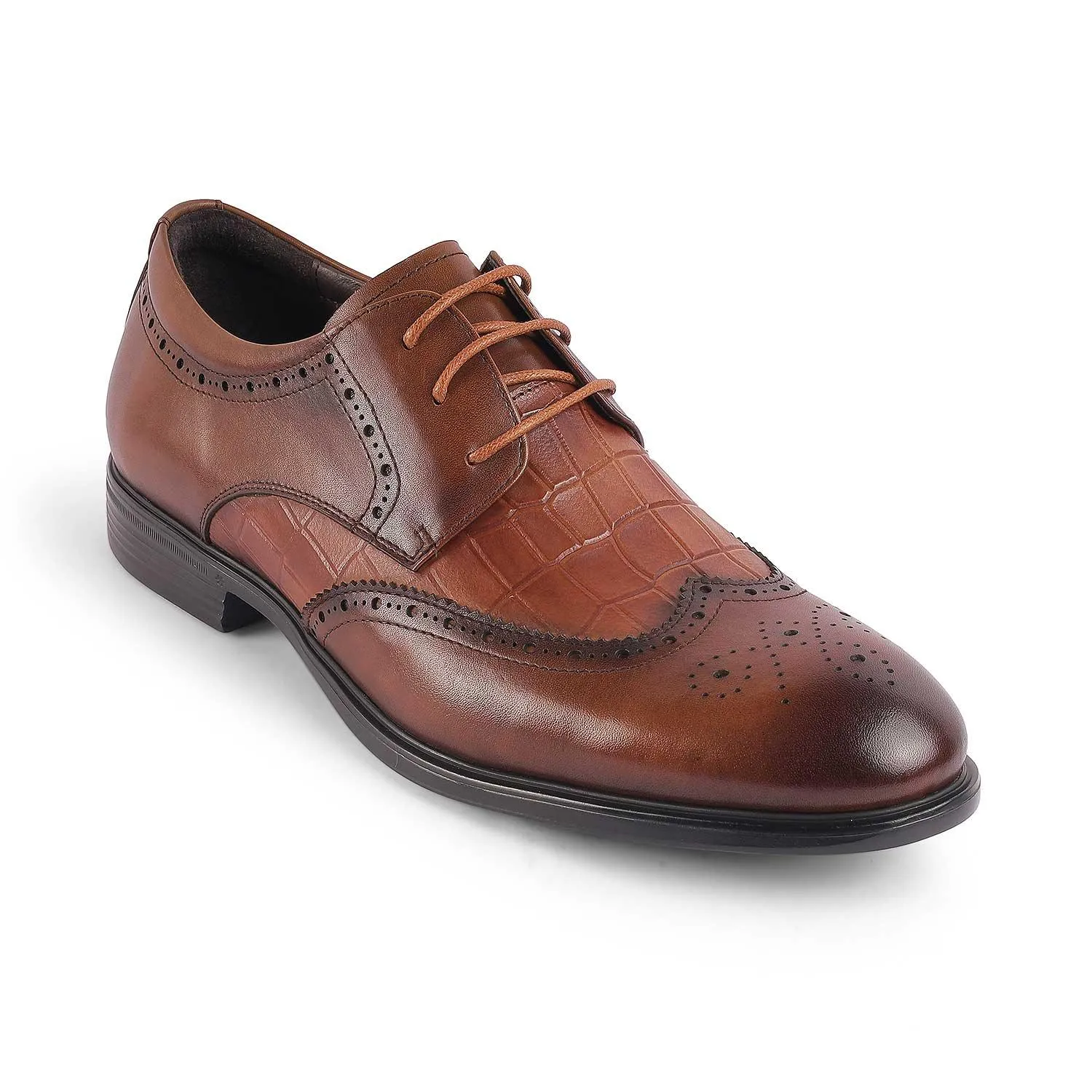 Tresmode Cent Brown Men's Oxford Brogue Lace Ups