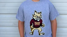 TXST Grey T-shirt with Full Front Full Color BOCO