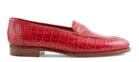 WOMAN LOAFER Calf imitation crocodile LEATHER